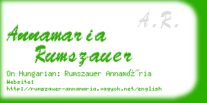 annamaria rumszauer business card